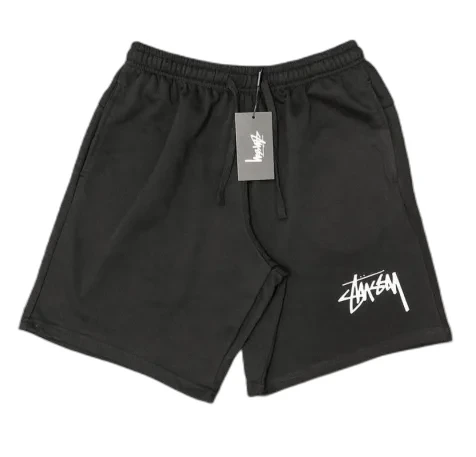 Stock Logo Sweat Shorts — Black