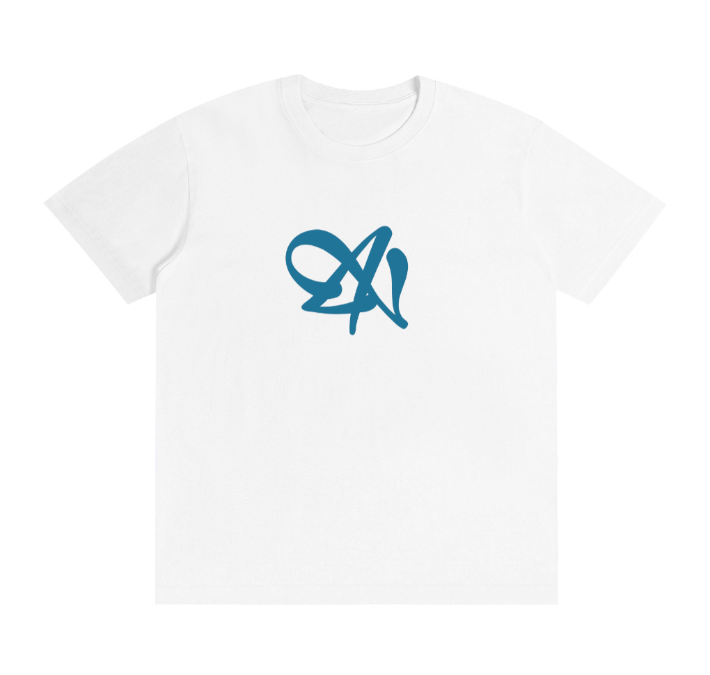 Blue Tag Tee — White