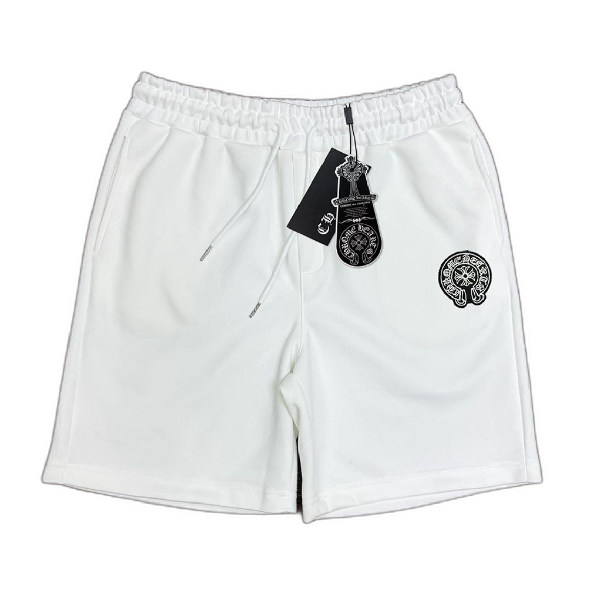 Chrome Cross Shorts — White