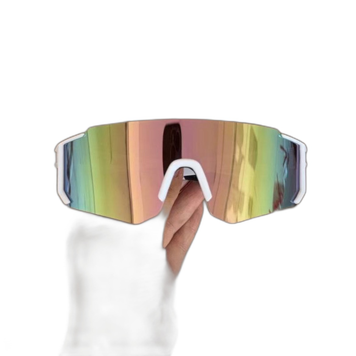 Mirror Sport Sunglasses — White Pink