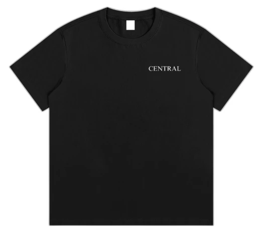 Central Flower Tee — Black