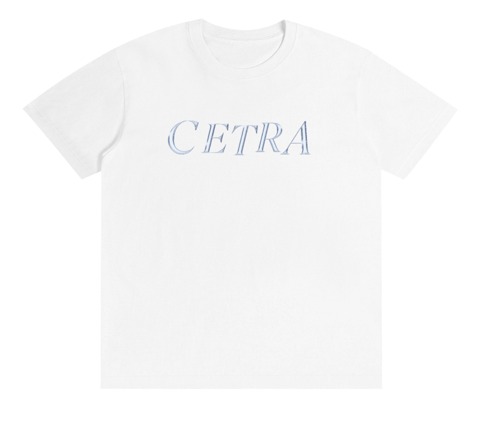 Cetra Serif Tee — White