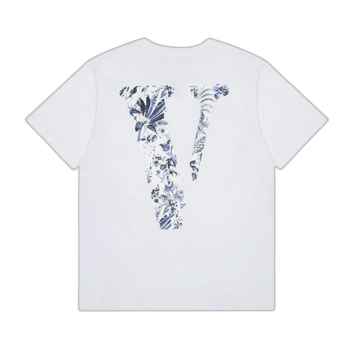 Floral V Tee — White