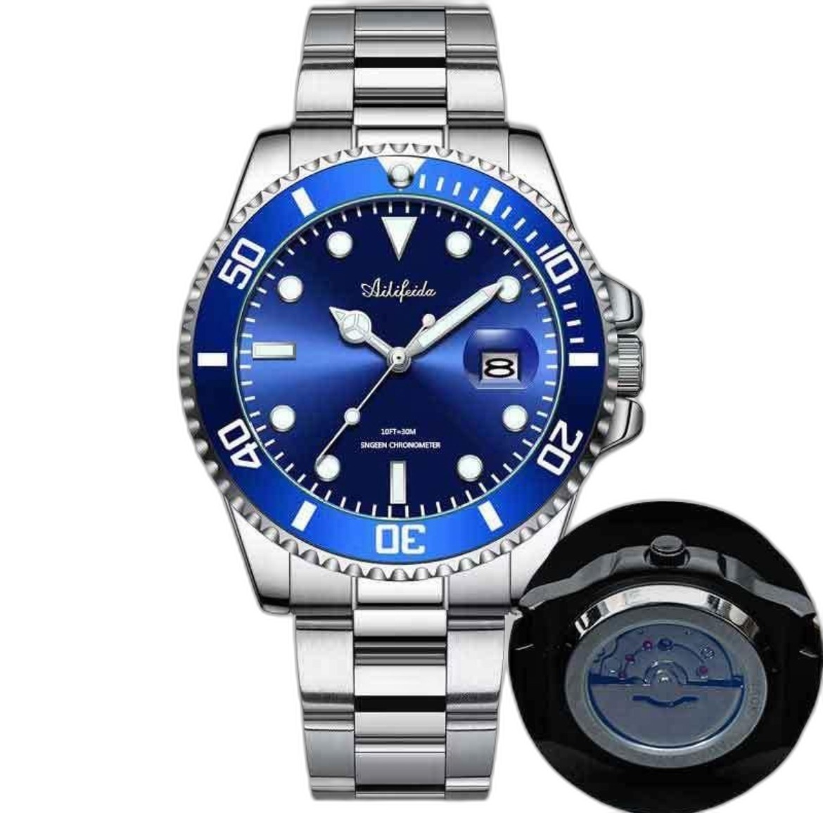 Submariner Auto Watch — Blue