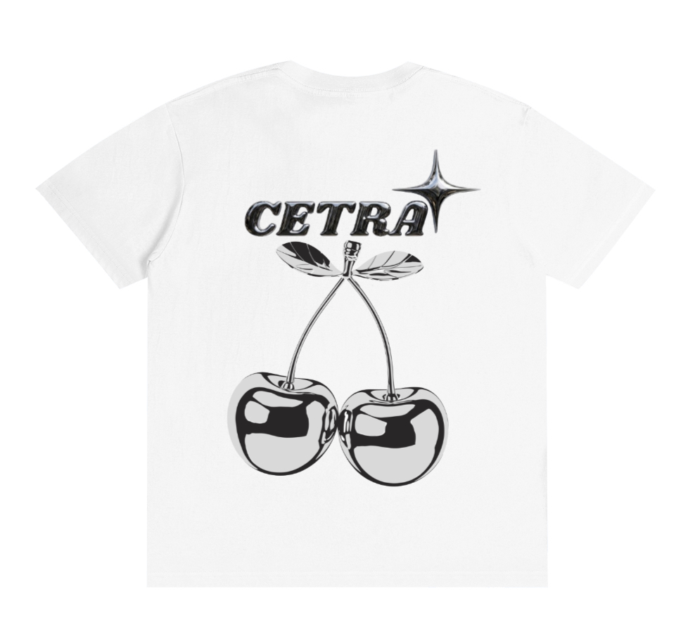 Cetra Cherry Tee — White back