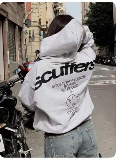 Studios Back Print Hoodie — Grey