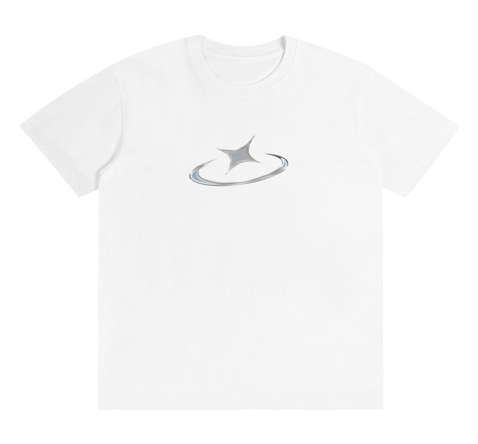 Chrome Star Tee — White