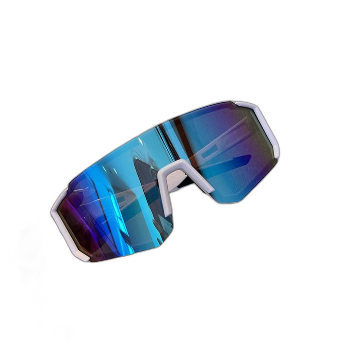 Mirror Sport Sunglasses — White Blue