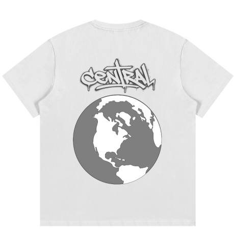 Central Globe Tee — White back