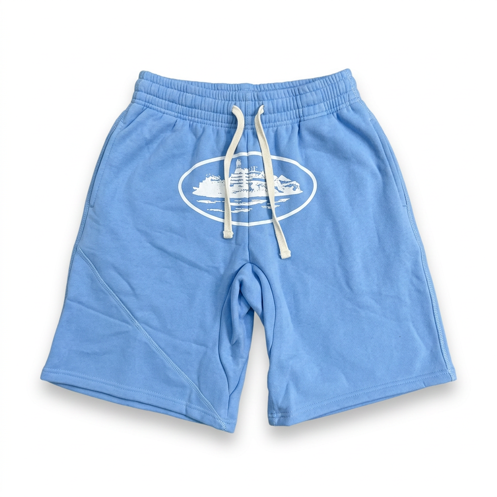 Alcatraz Sweat Shorts — Sky Blue