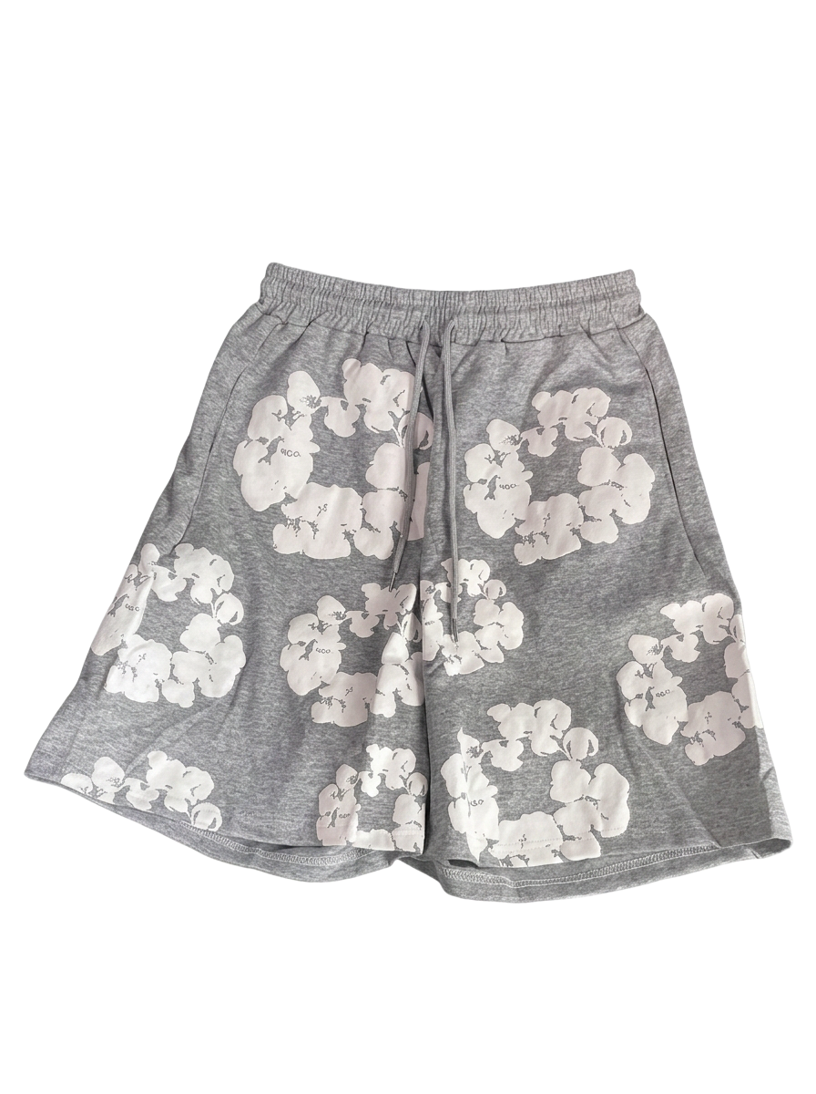 Cotton Wreath Shorts — Grey