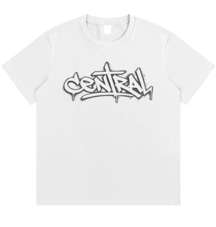 Central Spray Tee — White