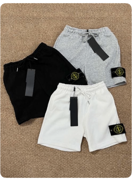 Badge Sweat Shorts — Black
